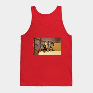 Two's Company Dachshund's Tank Top